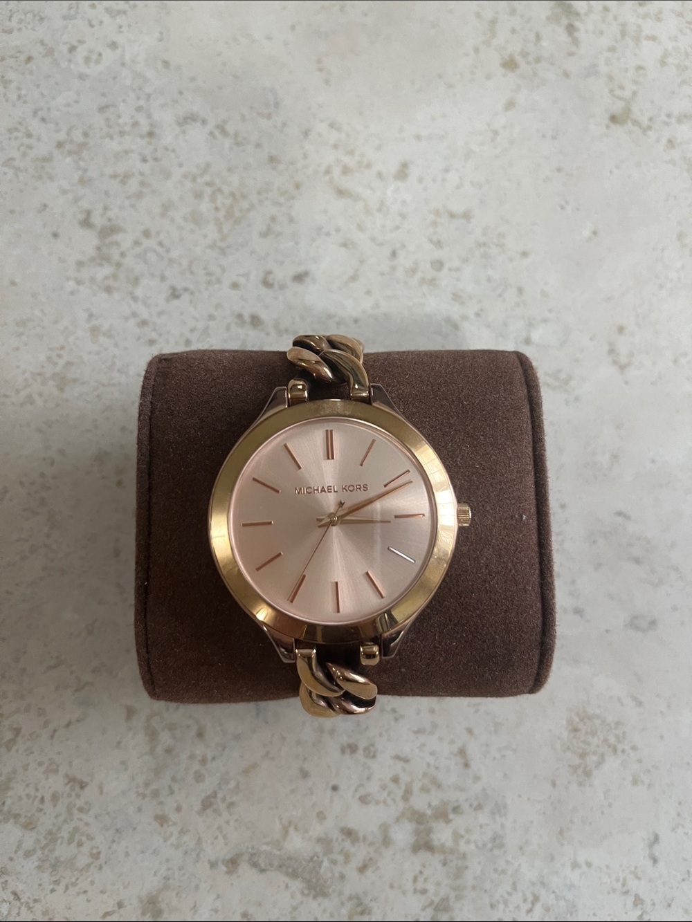 Michael Kors Rose Gold-tone Chain Link Ladies Watch